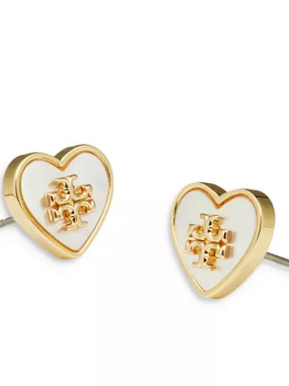 Tory Burch Forget Me Not 🤍 Heart Stud Earrings